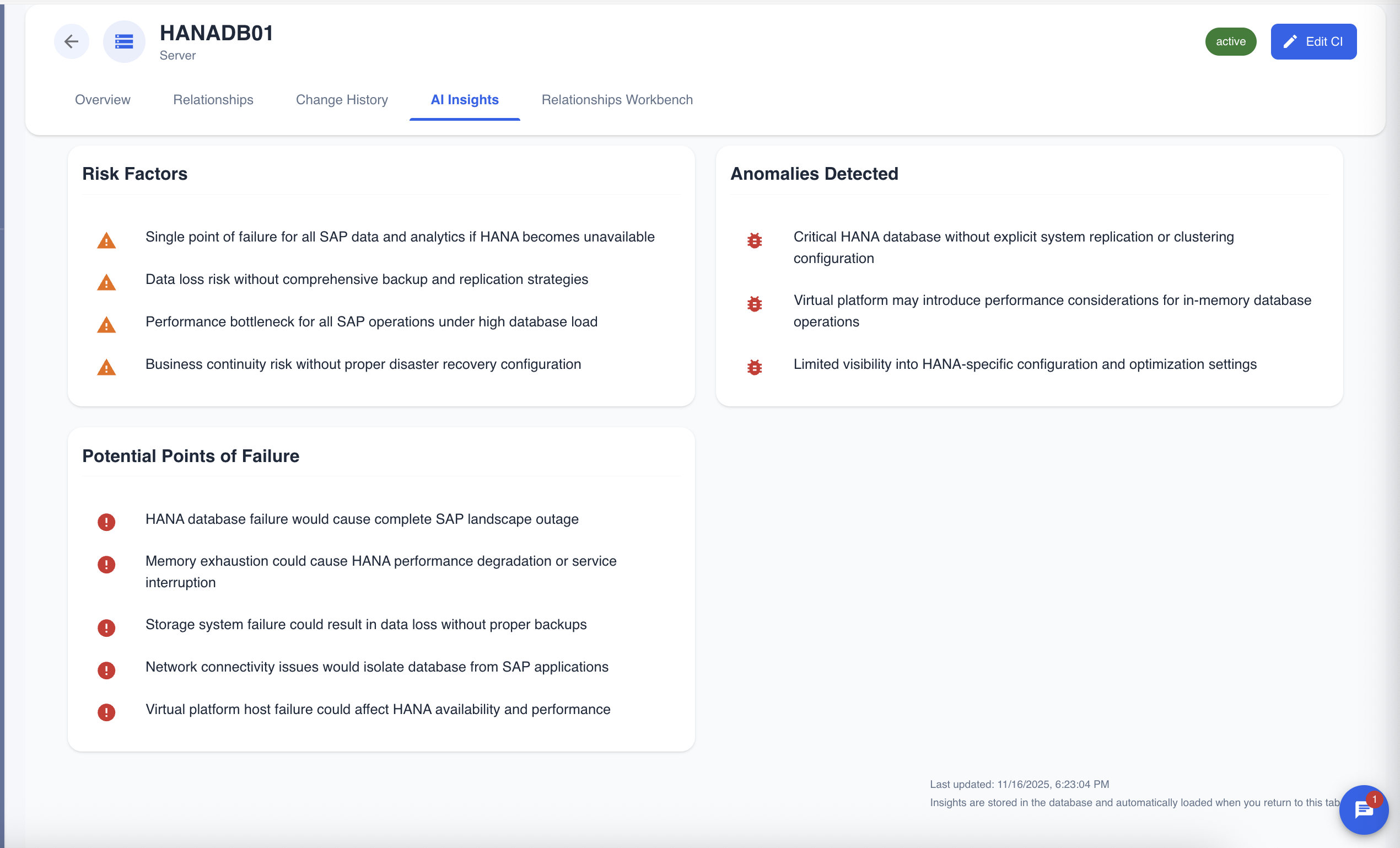 AI Insights - Security and Compliance View